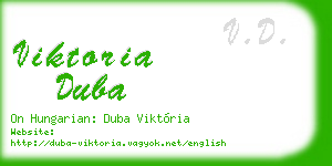 viktoria duba business card